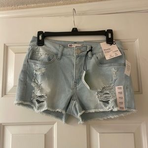 Ripped Jean Shorts